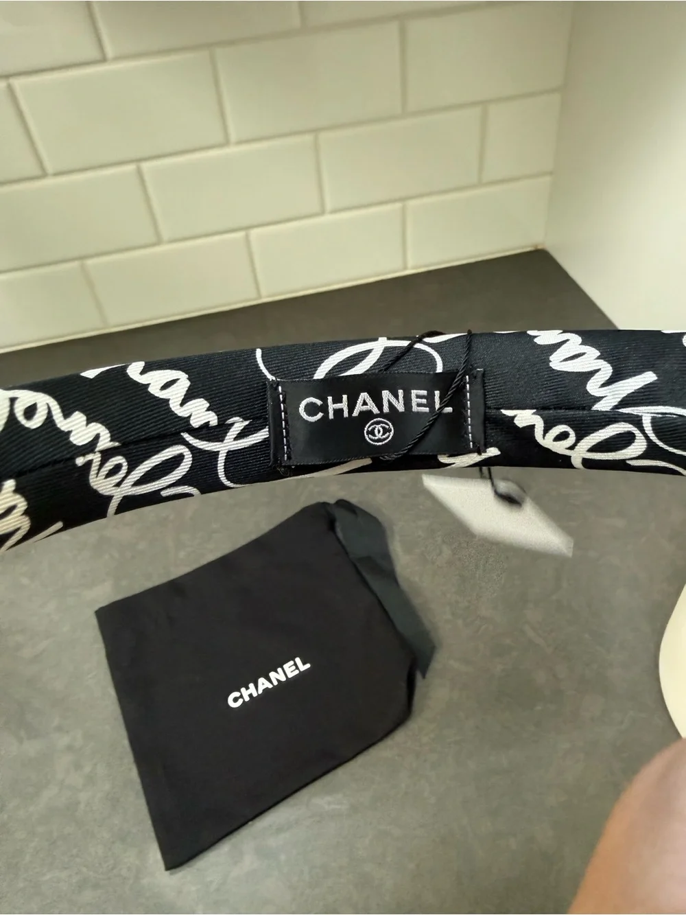 Chanel Black and White Headband